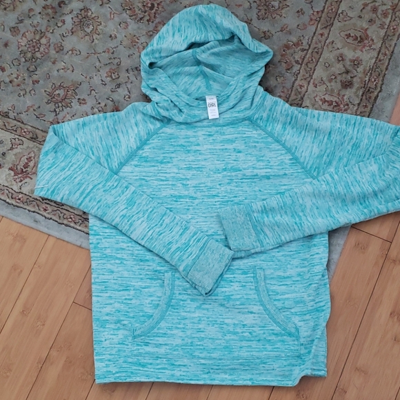 Athleta Other - Athleta Girl mint green hooded sweatshirt, EUC L